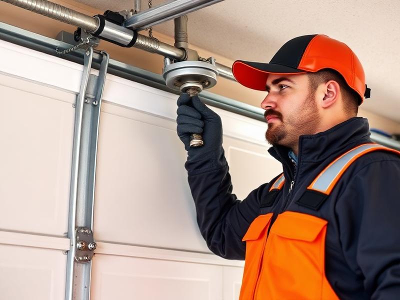 Plymouth Garage Doors technician performing professional garage door service
